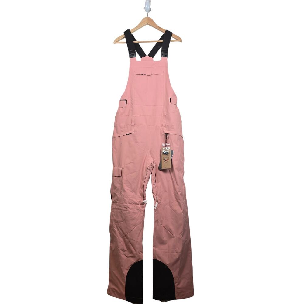Rossignol Womens Relaxed Bib Snow Ski Pants Size Medium Copper Pink Snowboard
